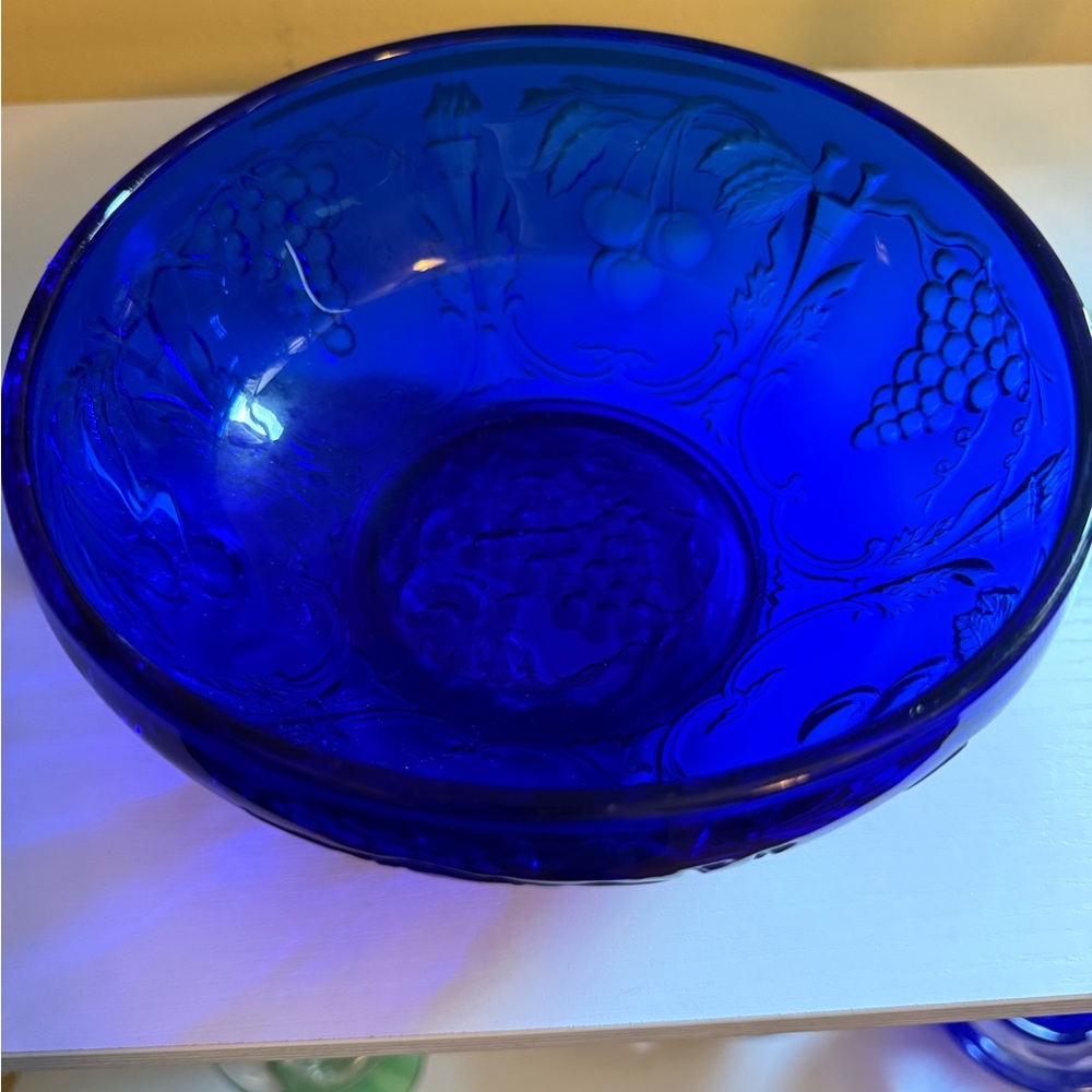 Mosser Cobalt Blue Decorative Glass Bowl - Home Art
